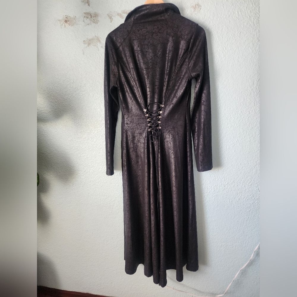Punk Rave Gothic Vampire Dark Academia Stylish Black Dress Top Tunic - Picture 7 of 14